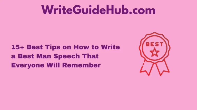how to write a best man speech