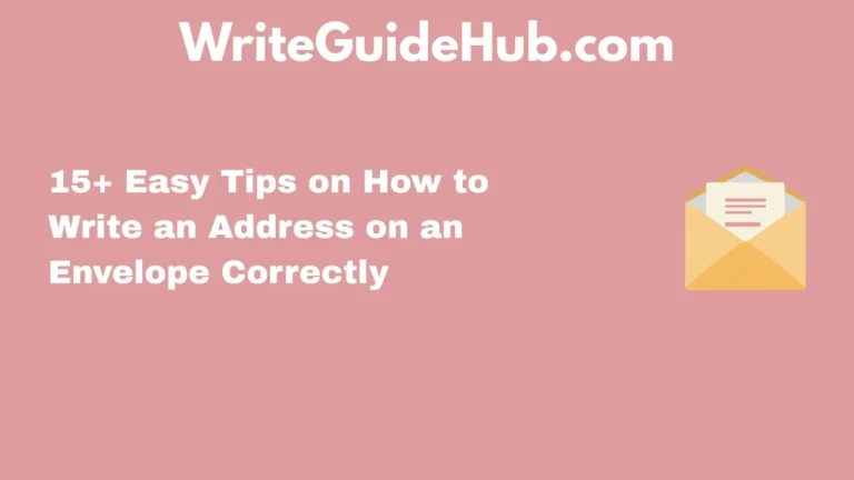 how to write an address on an envelope