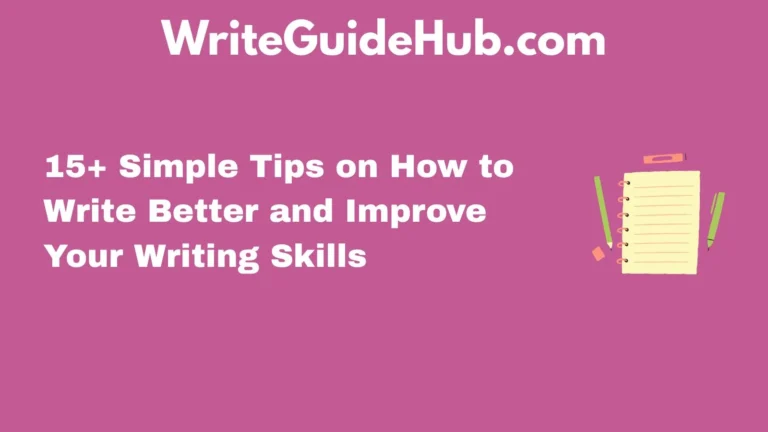 how how to write