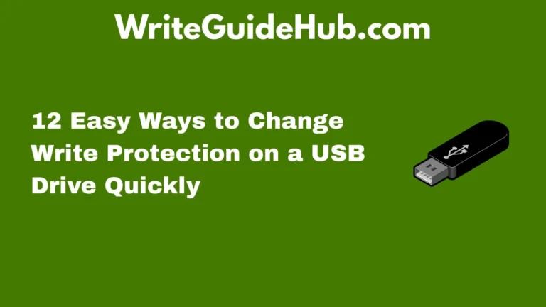 how to change write protection on usb drive