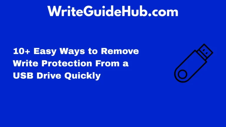 how to remove write protection from usb drive