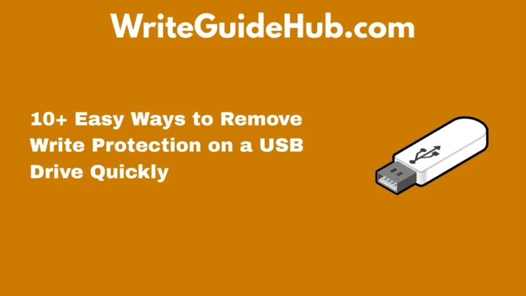 how to remove write protection on usb drive
