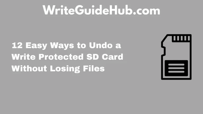 how to undo a write protected sd card