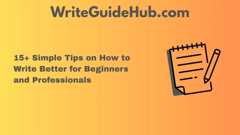 how to write a