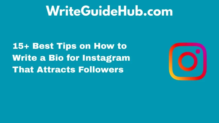 how to write a bio for instagram