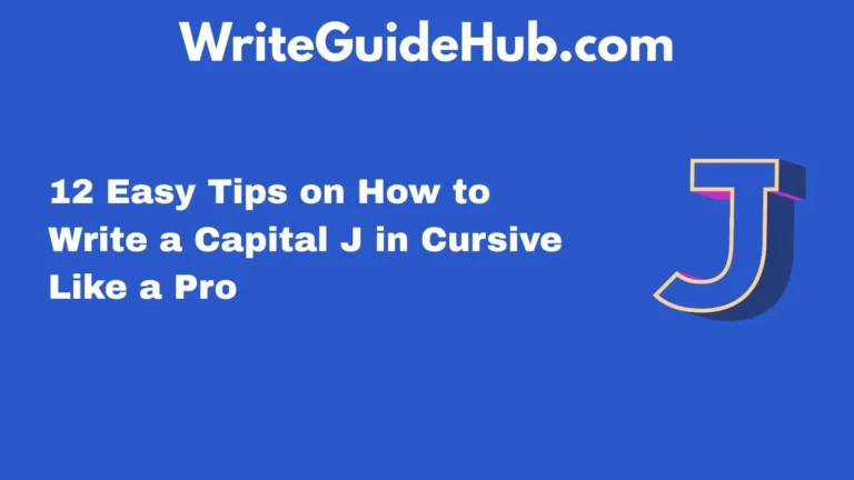 how to write a capital j in cursive