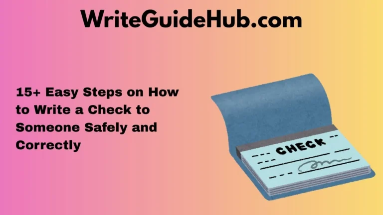 how to write a check to someone