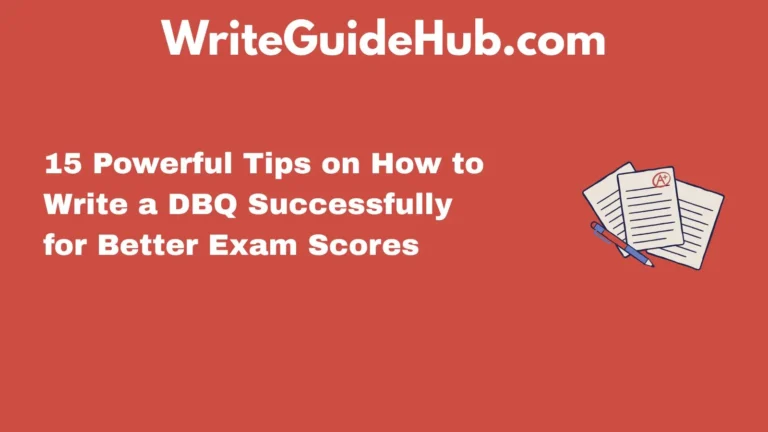 how to write a dbq
