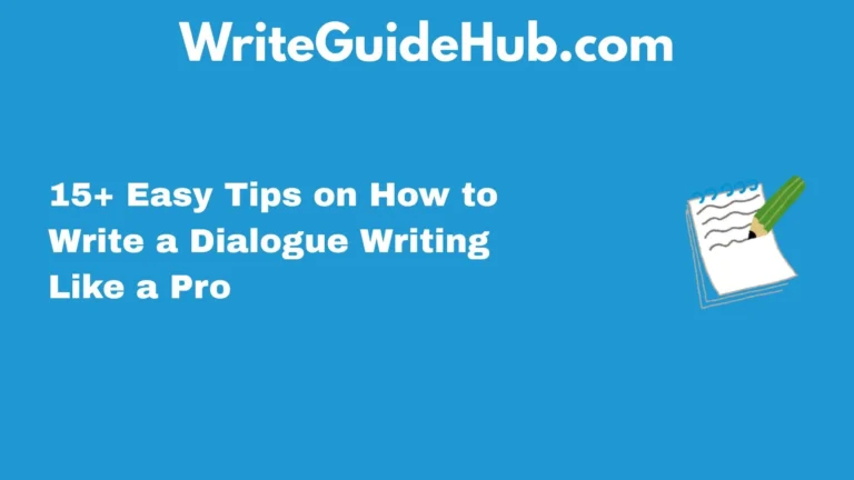 how to write a dialogue writing