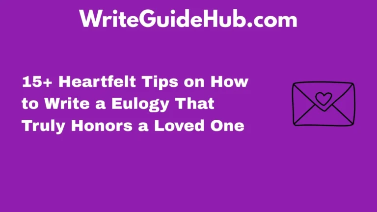 how to write a eulogy