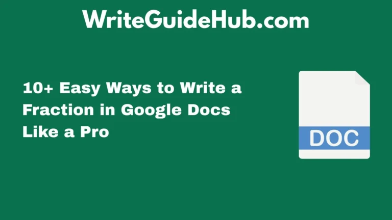 how to write a fraction in google docs
