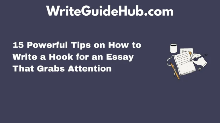 how to write a hook for an essay