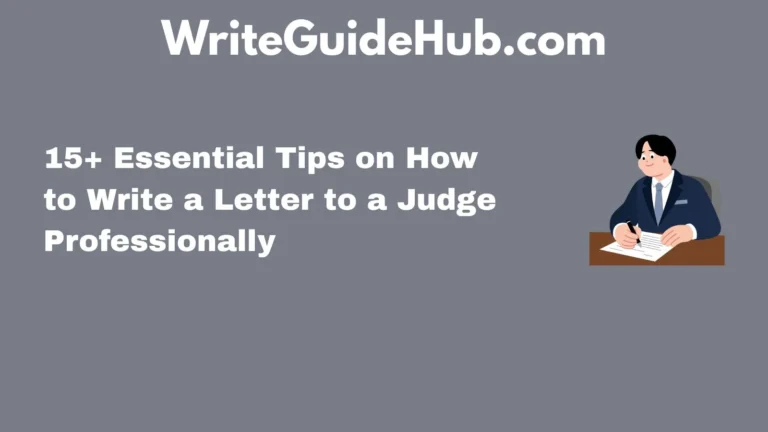 how to write a letter to a judge