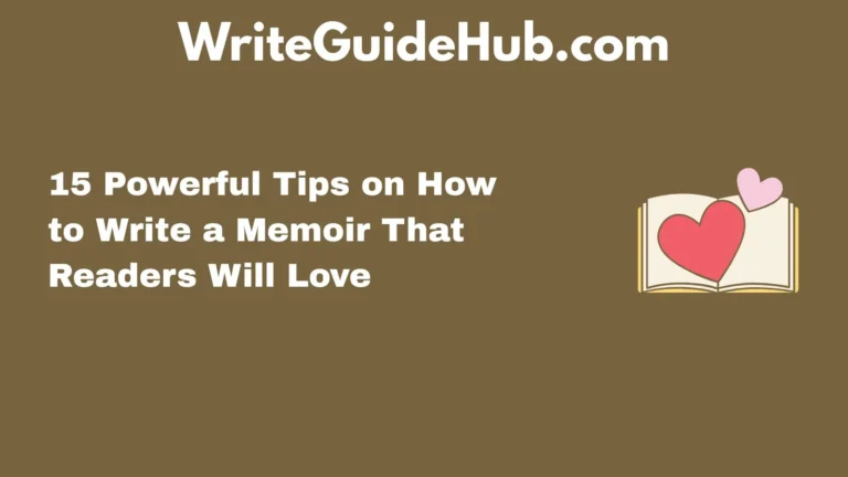 how to write a memoir