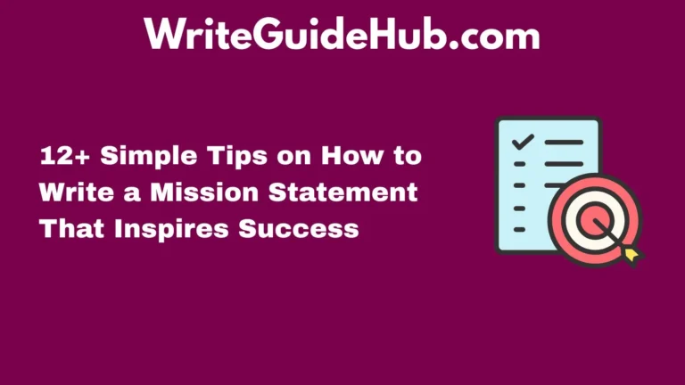 how to write a mission statement