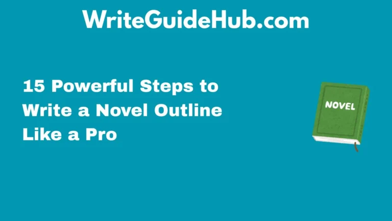 how to write a novel outline