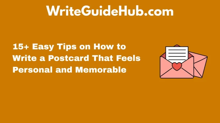 how to write a postcard