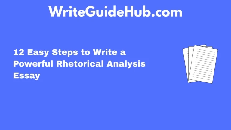 how to write a rhetorical analysis essay