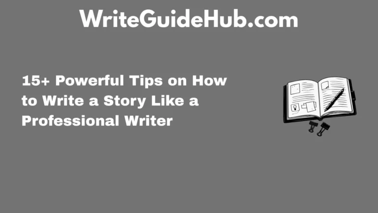 how to write a story