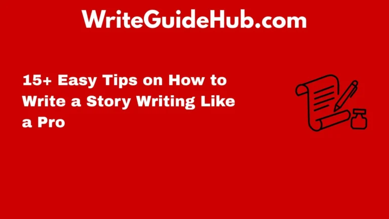 how to write a story writing
