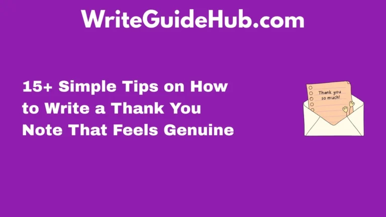 how to write a thank you note