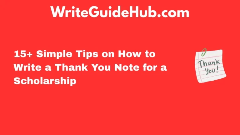 how to write a thank you note scholarship