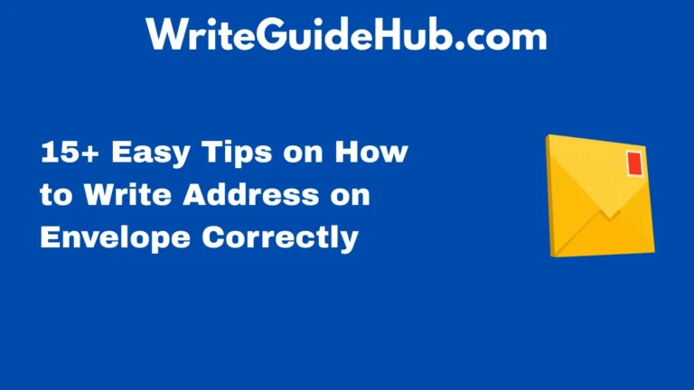 how to write address on envelope