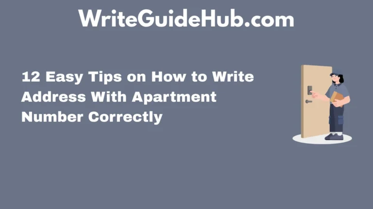 how to write address with apartment number