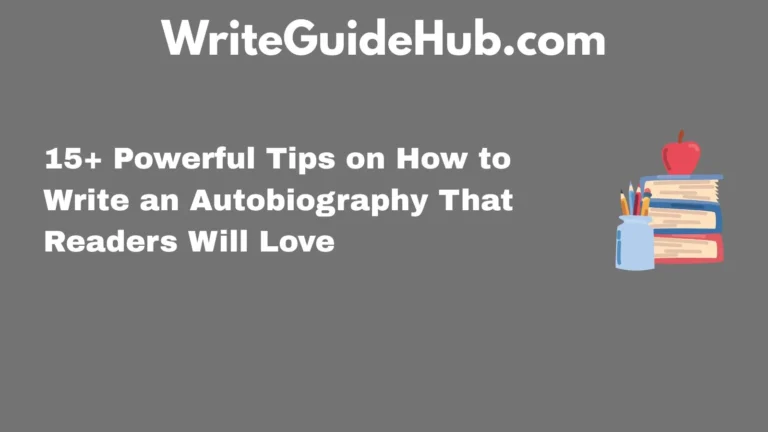 how to write an autobiography