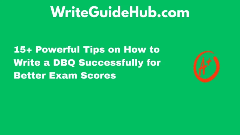 how to write an dbq
