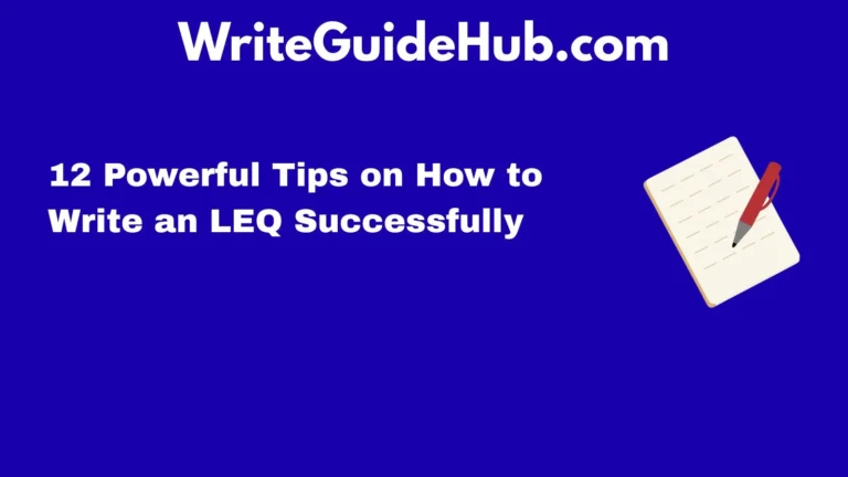 how to write an leq