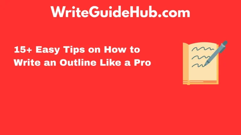how to write an outline