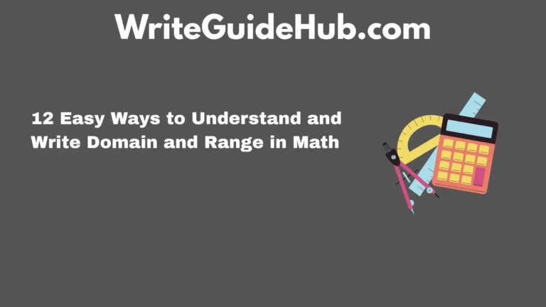 how to write domain and range