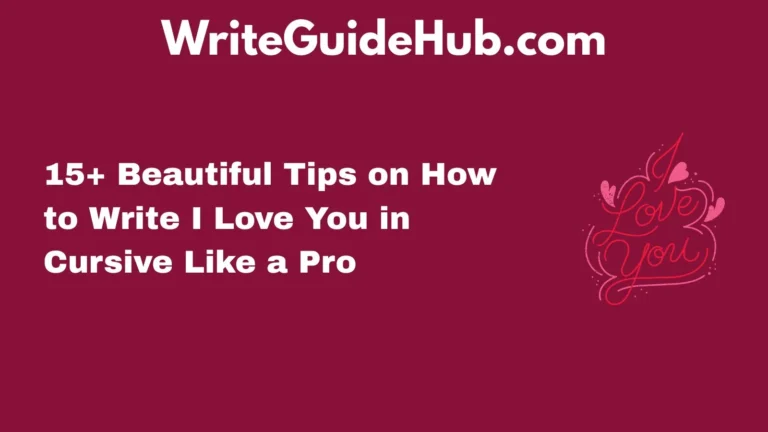 how to write i love you in cursive