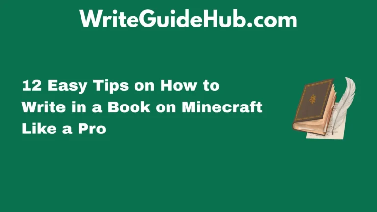 how to write in a book on minecraft