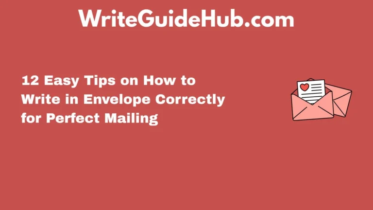 how to write in envelope