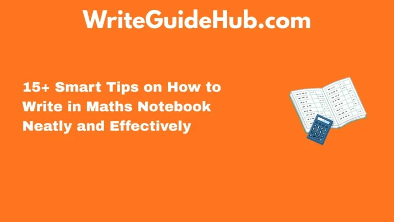 how to write in maths notebook