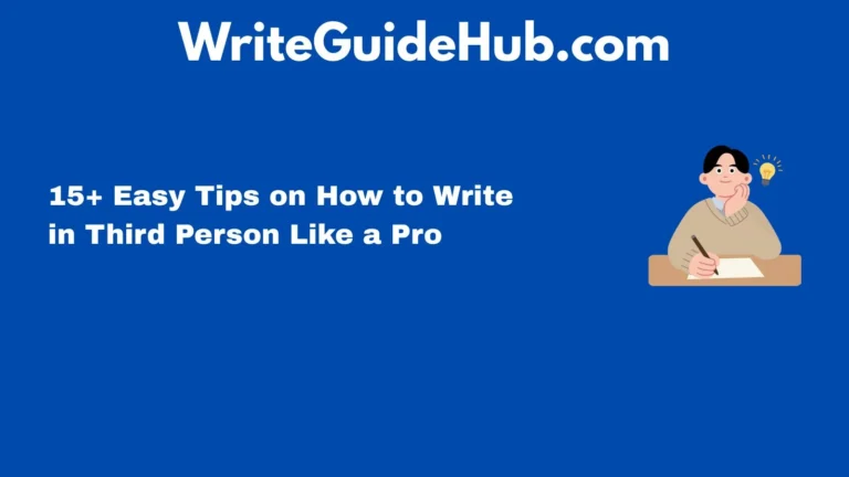 how to write in third person