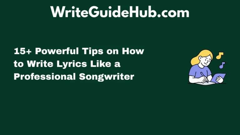 how to write lyrics