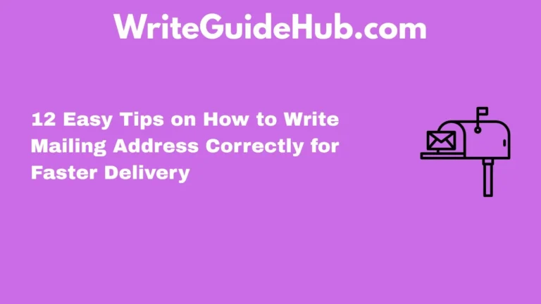 how to write mailing address