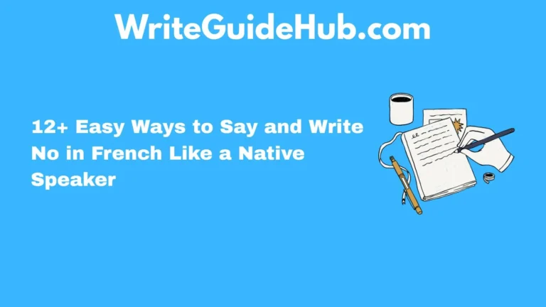 how to write no in french