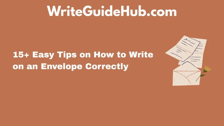 how to write on envelope