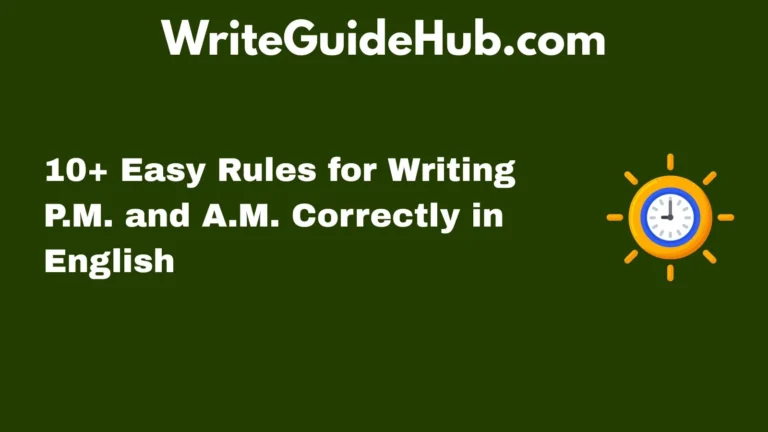 how to write p.m. and a.m