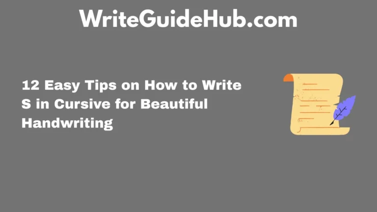 how to write s in cursive