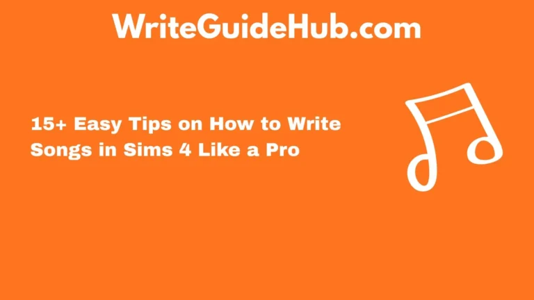 how to write songs in sims 4