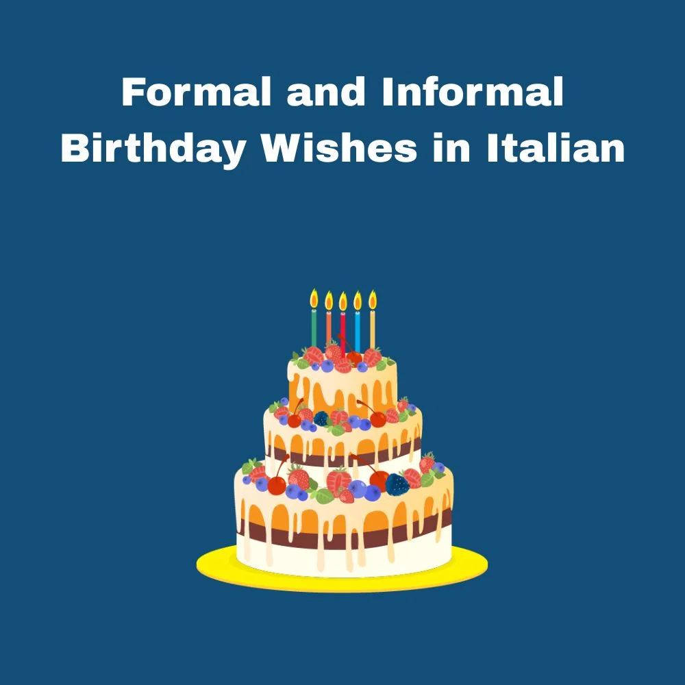 Formal and Informal Birthday Wishes in Italian