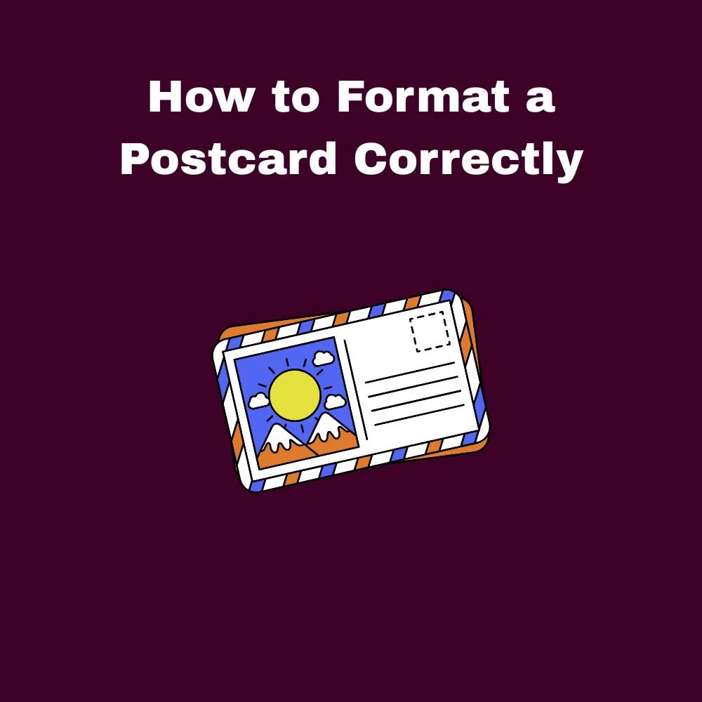 How to Format a Postcard Correctly
