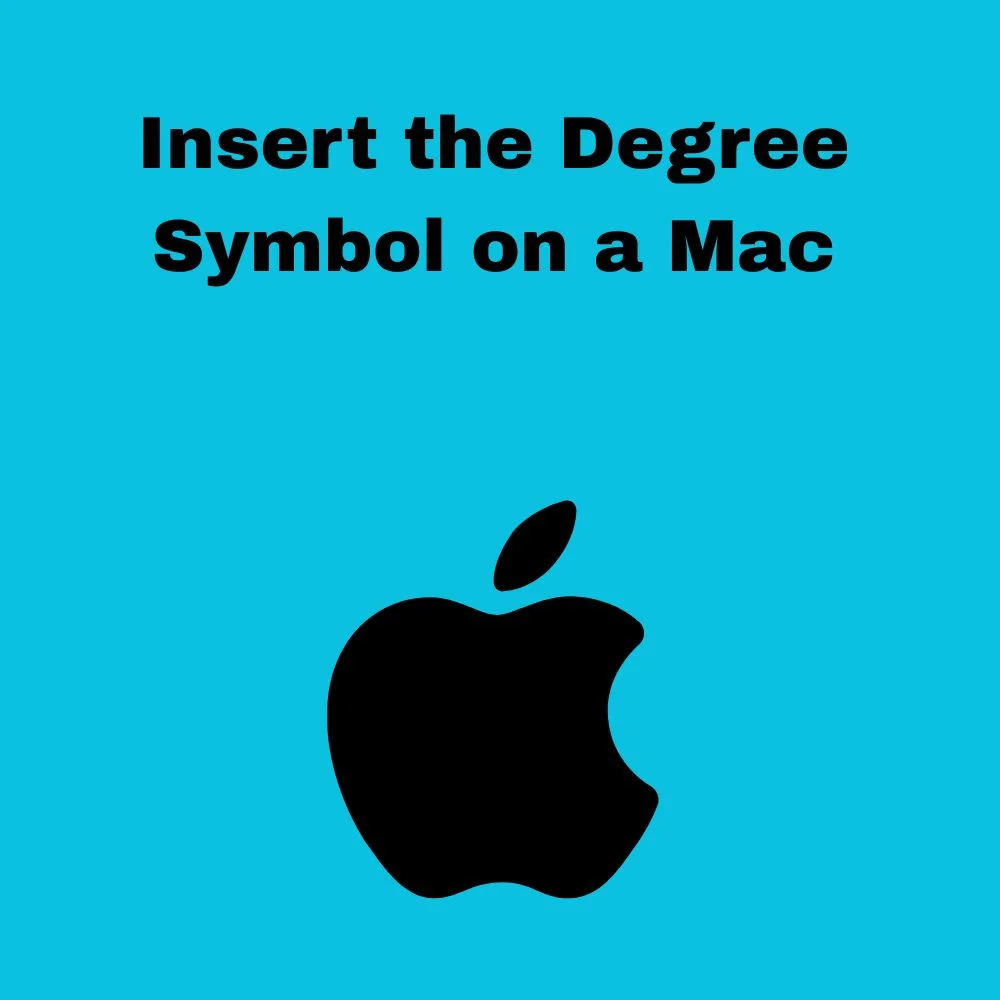 Insert the Degree Symbol on a Mac
