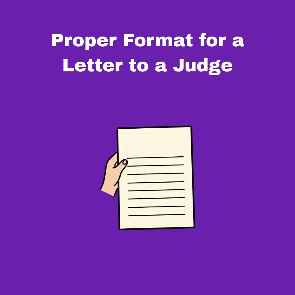 Proper Format for a Letter to a Judge