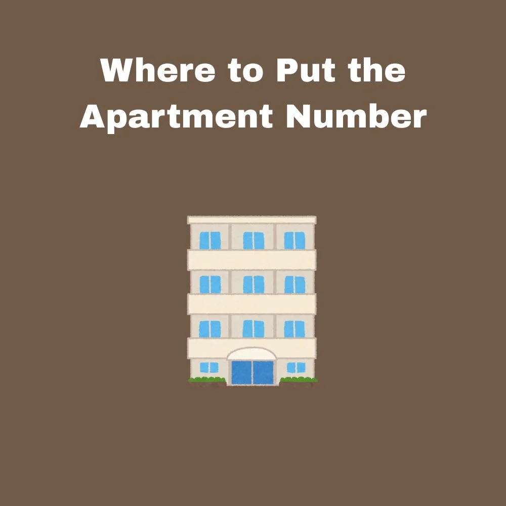 Where to Put the Apartment Number
